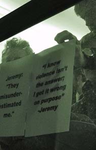  Posters taped up inside the Computer Science labs.