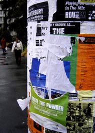  Torn down anti-Jeremy posters the following morning.